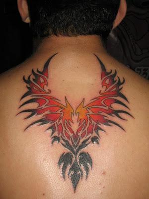 tribal phoenix tattoos for men