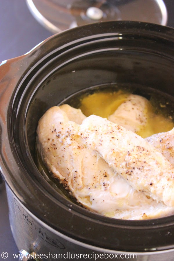 Leesh & Lu's Recipe Box Slow Cooker Shredded Chicken {Moist & Tender}