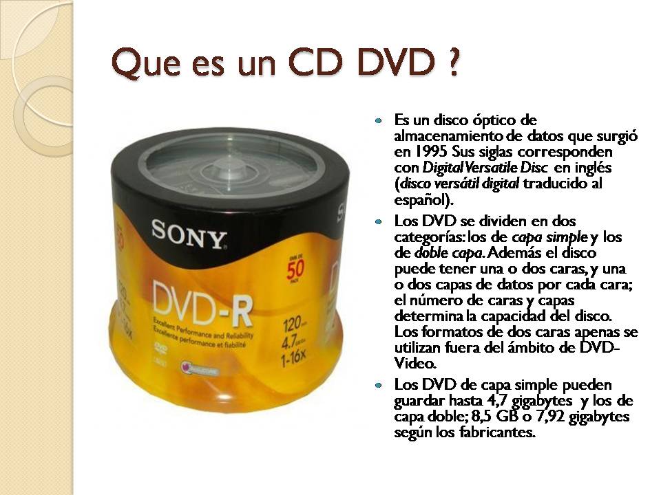 Murciélagos en mi campanario. DIFERENCIA ENTRE UN CD, CDRW, CDDVD