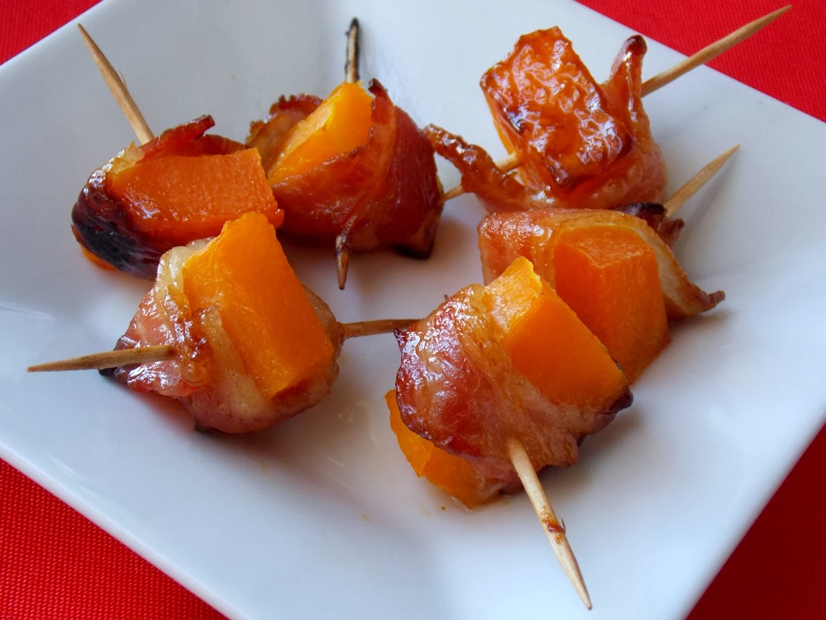 Cleo Coyle Holiday Appetizer BaconWrapped Butternut