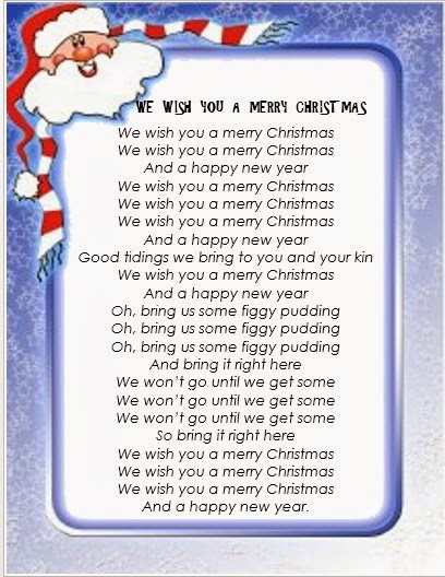 CANCION WE WISH YOU A MERRY CHRISTMAS cancion we wish you a merry christmas: