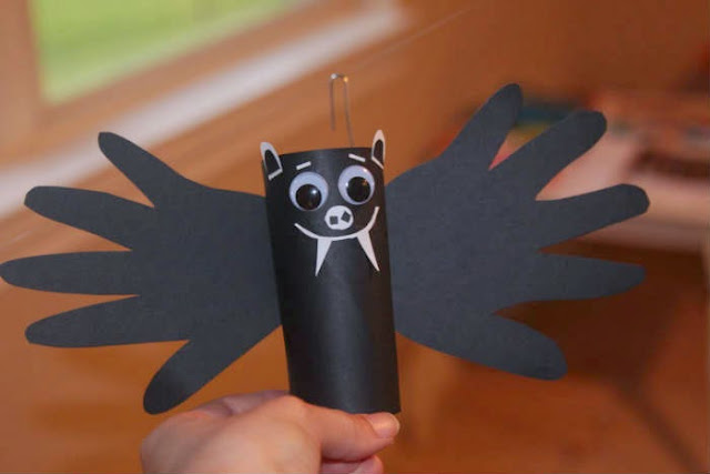 Toilet paper roll bats | Paper ghost for kids 