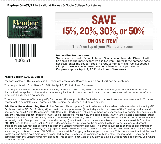 B&n coupon code