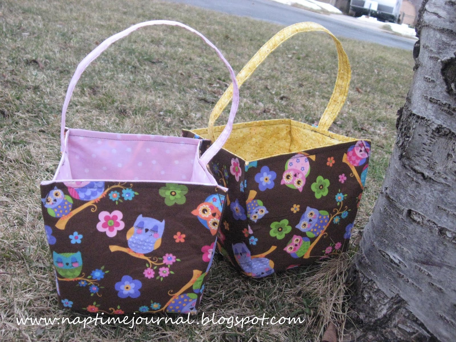Nap Time Journal Fabric Easter Baskets