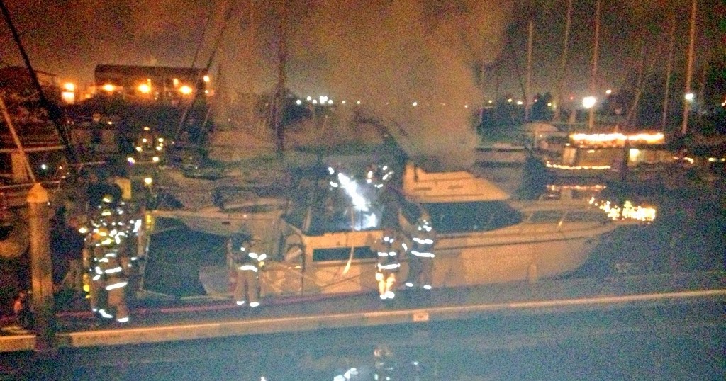 Fire Department Electrical failure sparks boat fire in the Thea