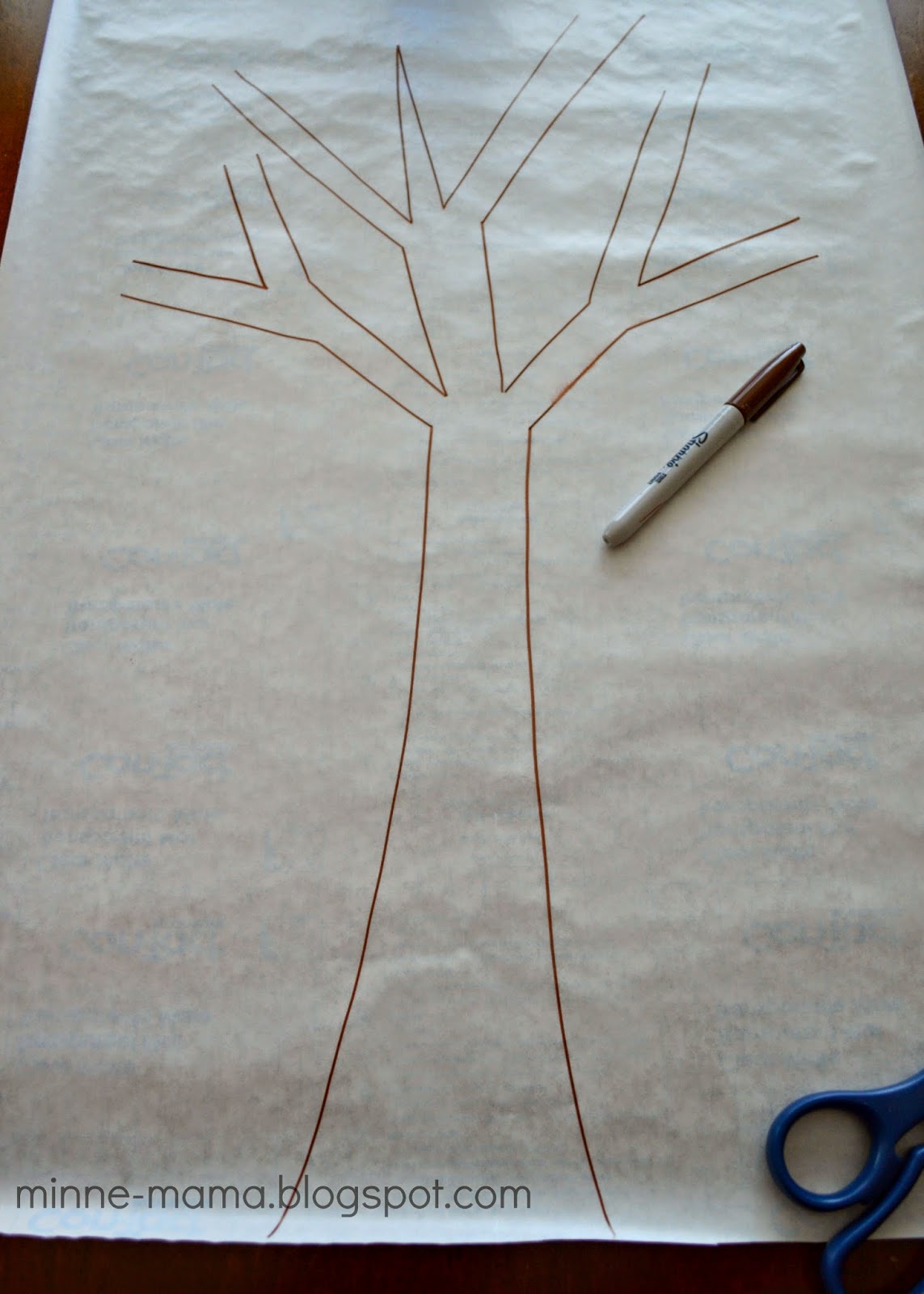 MinneMama Fall Tree Contact Paper Play