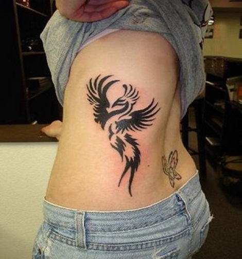 female phoenix tattoo