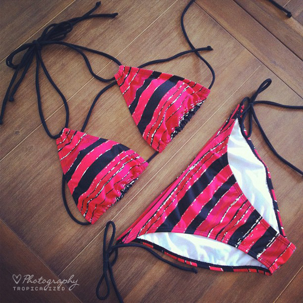 Bikini rot pink schwarz Zalando