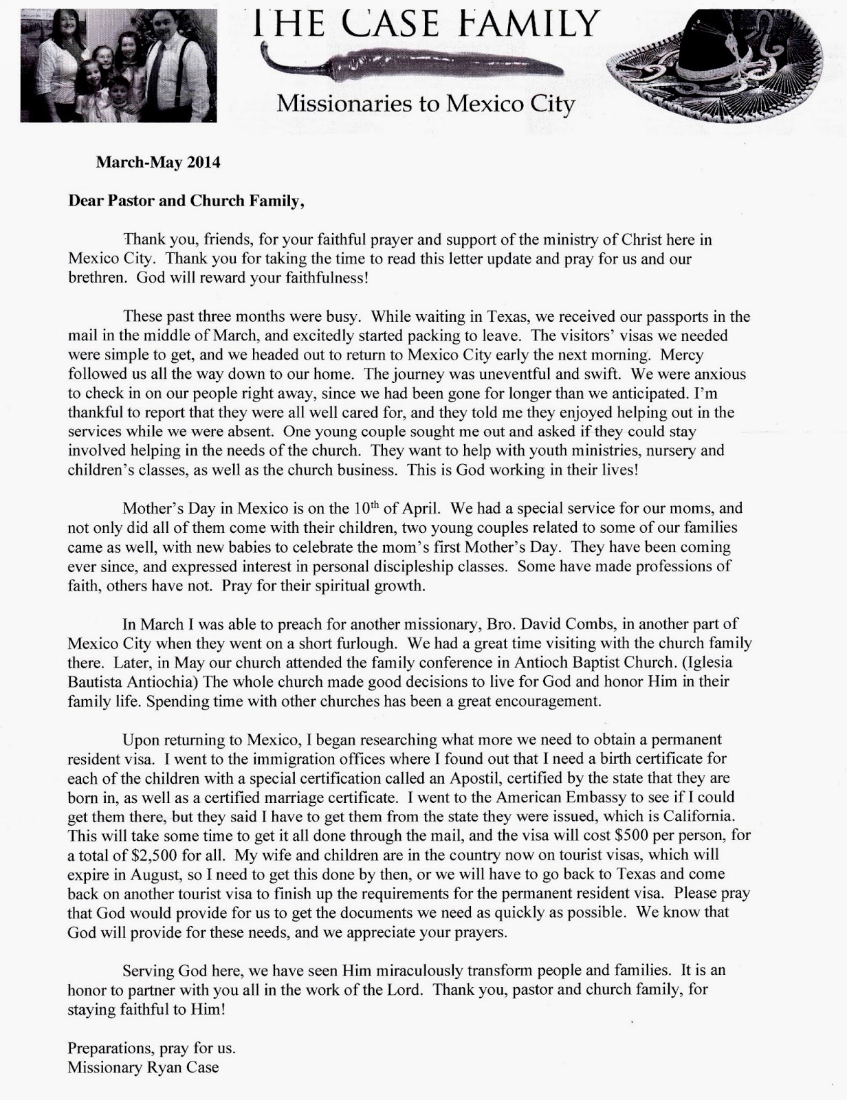 ocean breeze baptist church the cases missionary letter missionary support letter