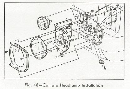 Steve's Camaro Parts: 1967 Camaro - Head Lamp Information ... oldsmobile headlight switch wiring diagram 