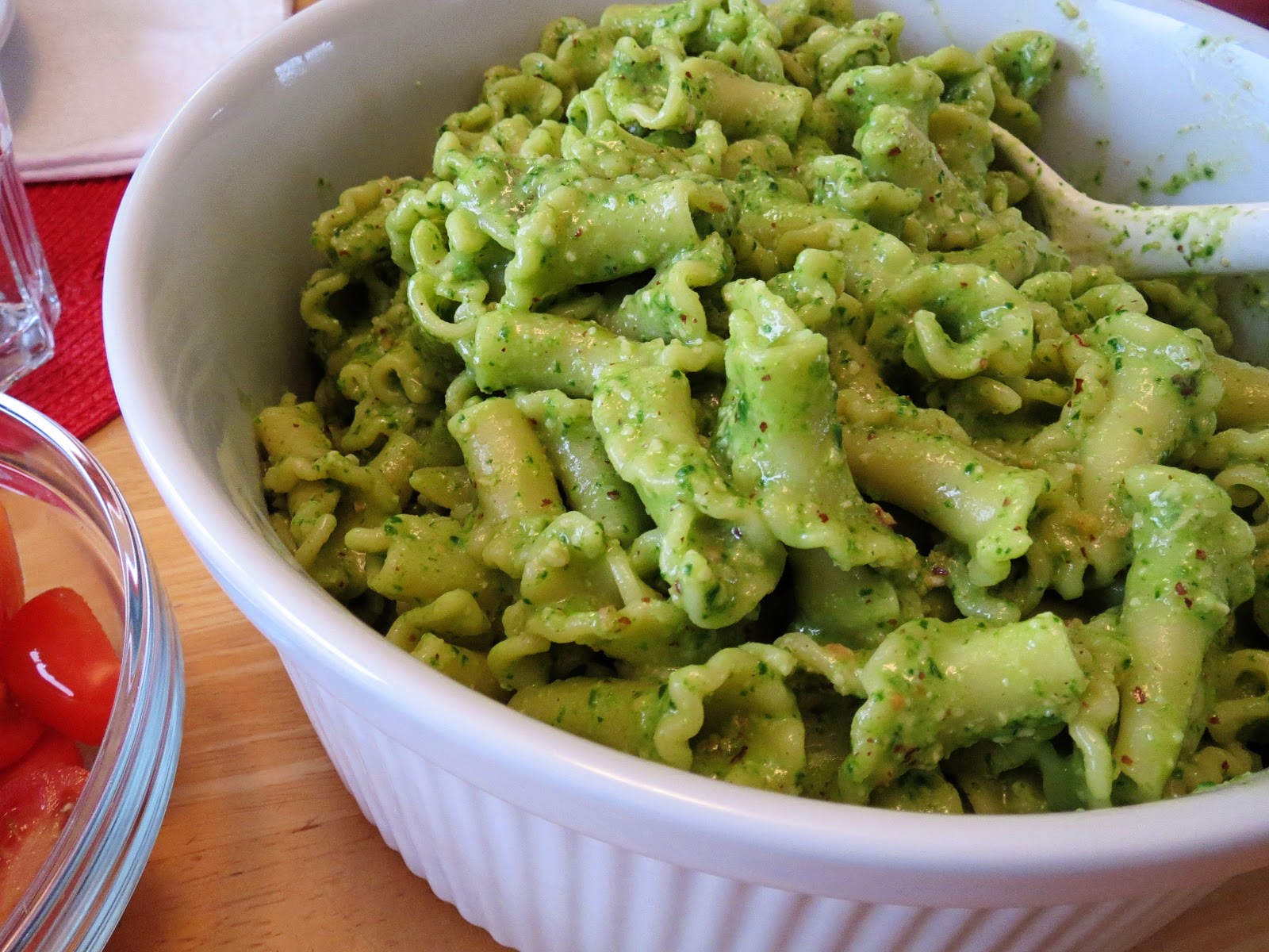 The Blue Basket Eat your greens pesto pasta