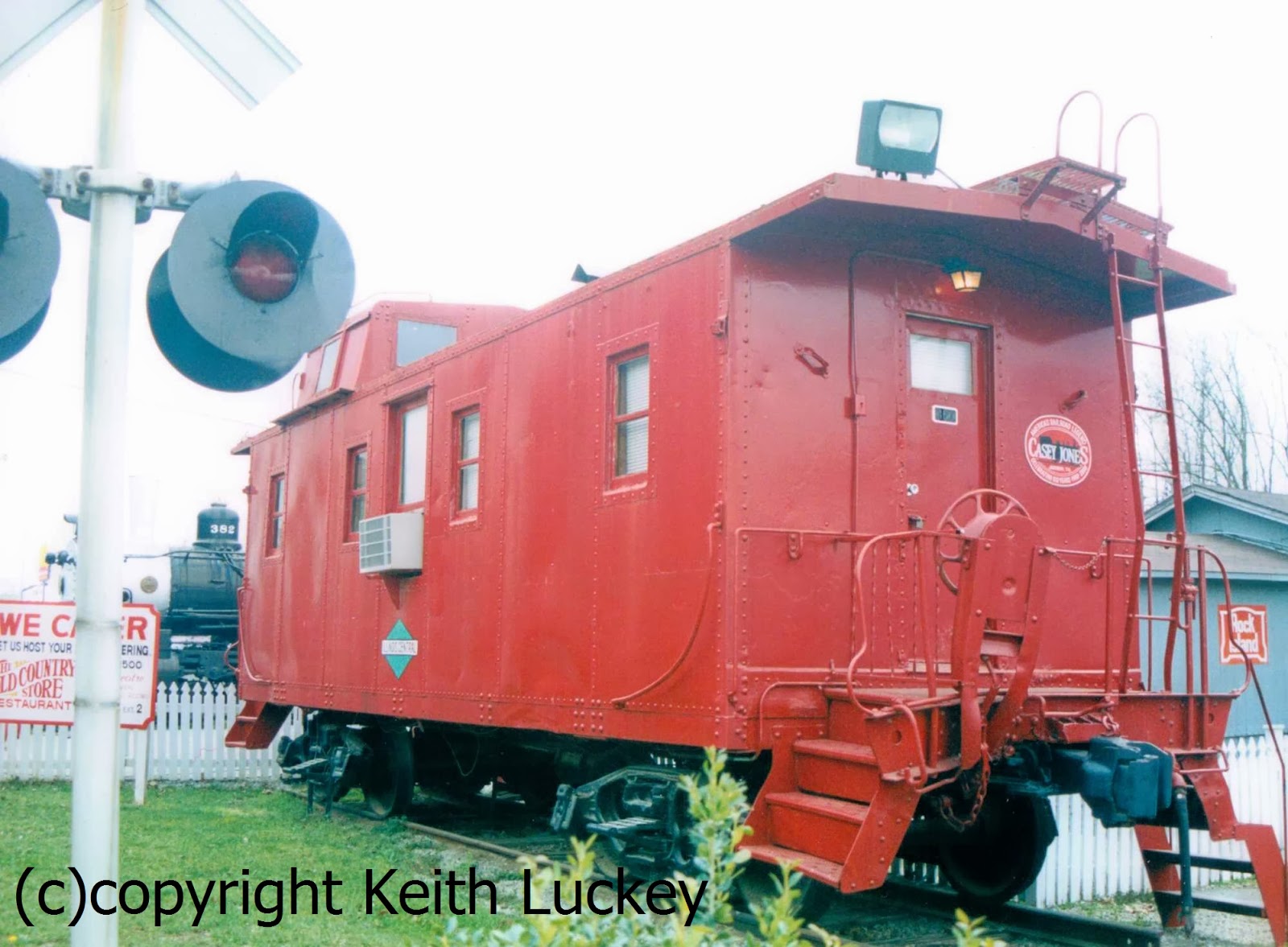 Train Snaps Casey Jones House, Museum & Loco, Jackson TN.