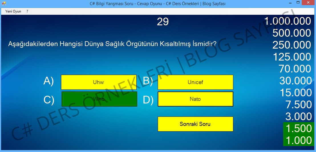 bilgi yarismasi sorulari