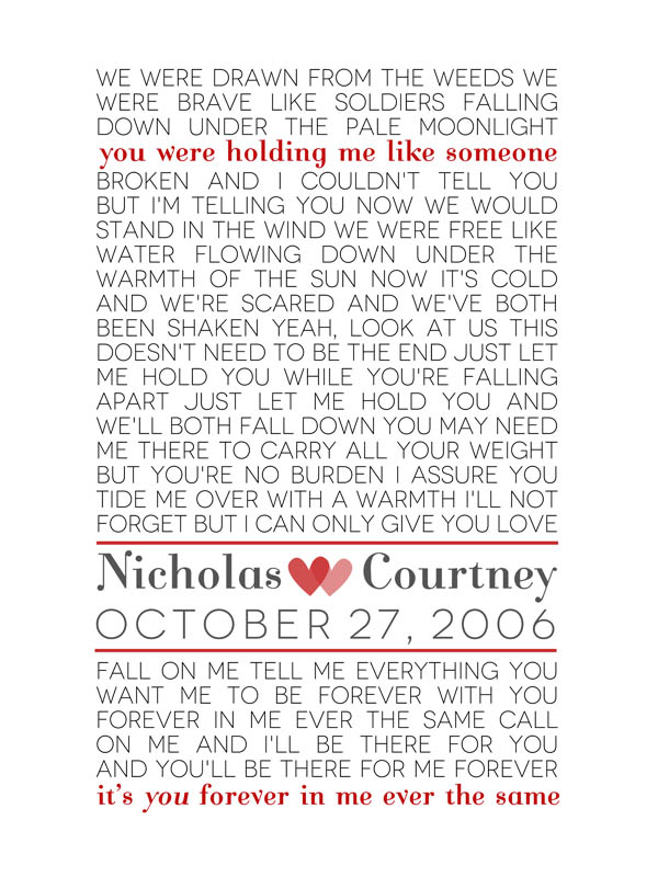 Designs By Kassie Song Lyric canvas prints