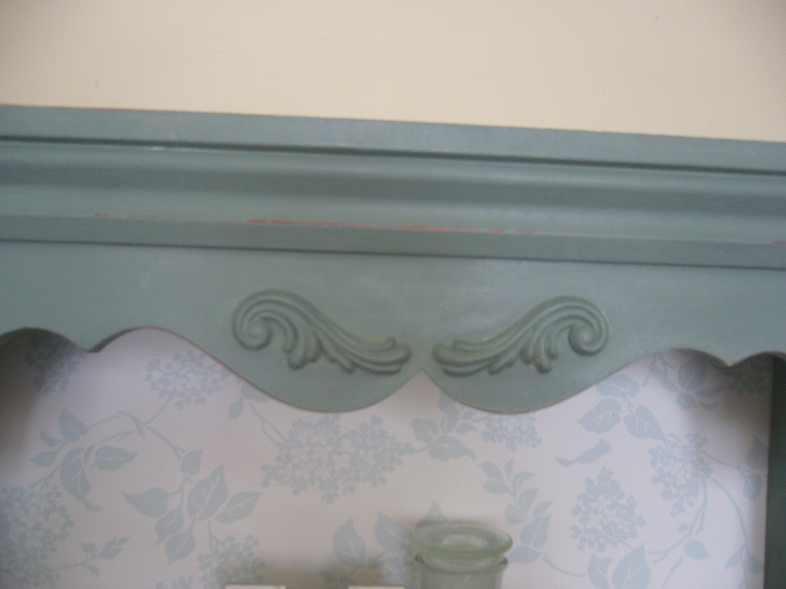 juniper & roses: Pretty Duck Egg Shelves, finished with Laura Ashley