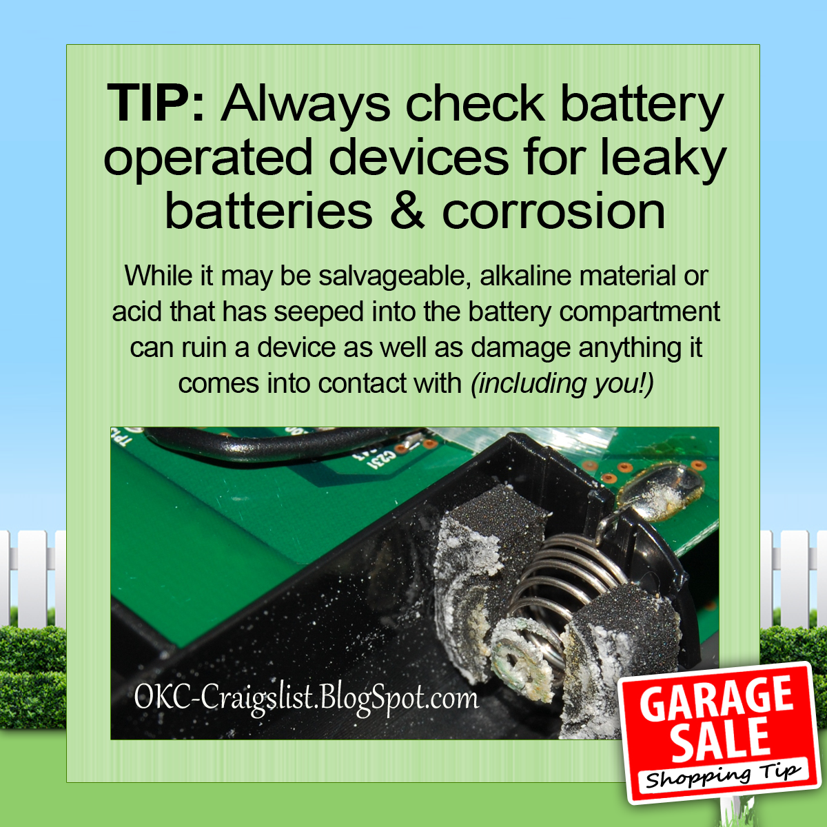 GARAGE SALE TIP How to buy battery operated devices without getting