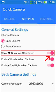 Show Notification After Saved Cara Mengambil Gambar Diam-Diam (Tersembunyi) Tanpa Buka Aplikasi Camera di Android