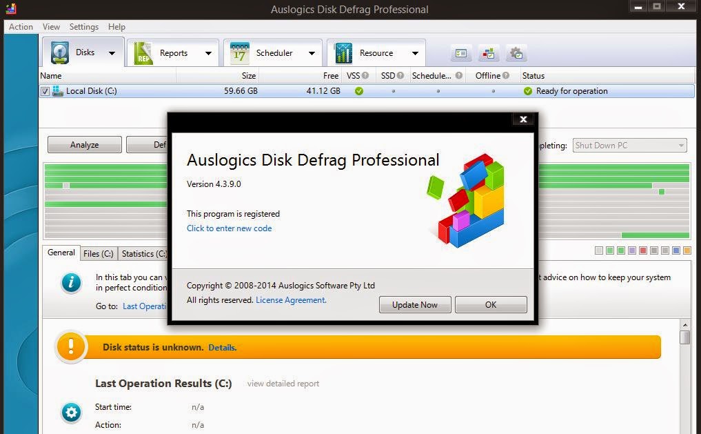 auslogics disk defrag professional