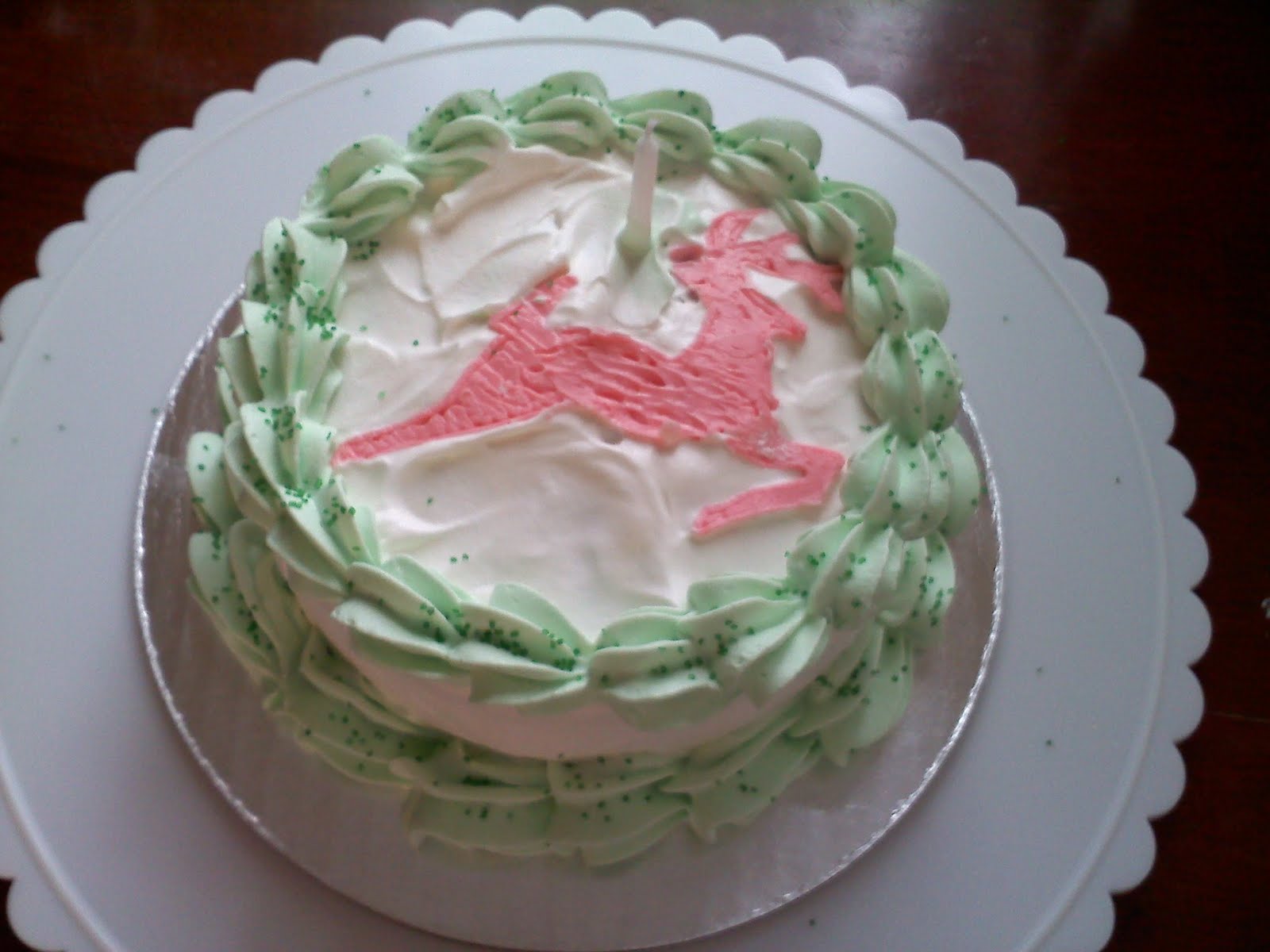 Pinky Promise Cakes: Pink & green John Deere cake 1st birthday