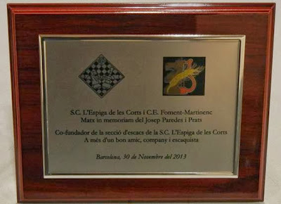 Placa del homenaje a Josep Paredes (2)