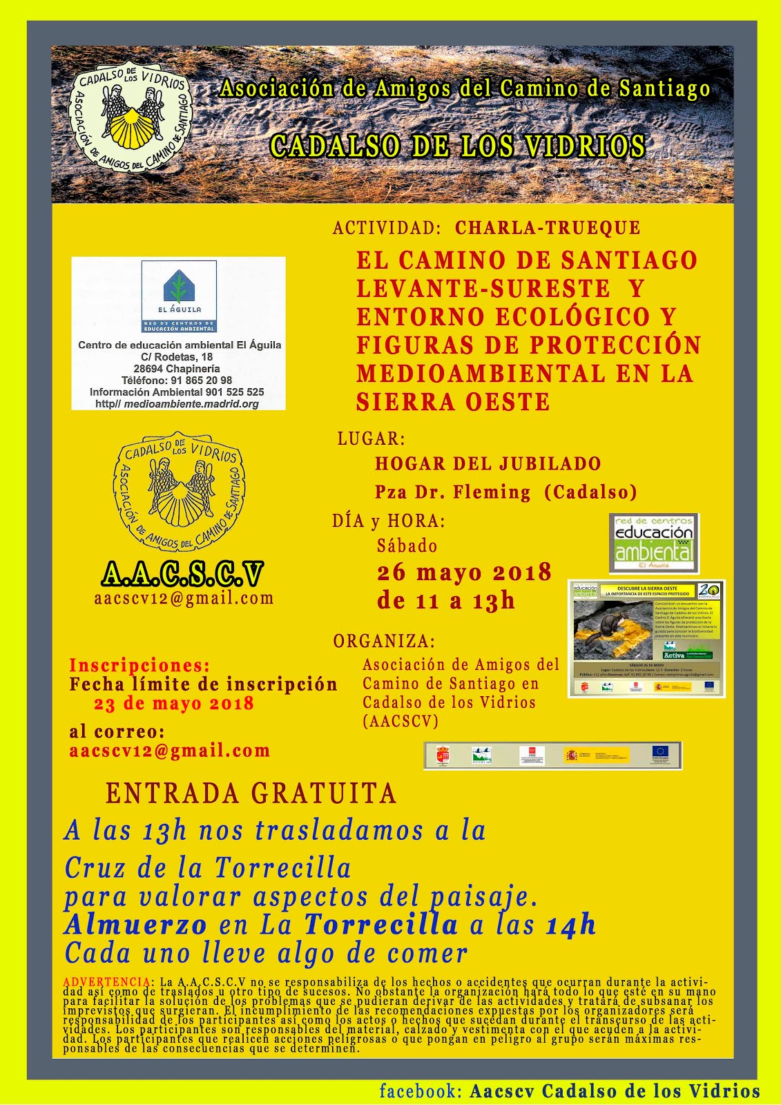 CHARLA SOBRE EL CAMINO DE SANTIAGO LEVANTE-SURESTE Y LAS FIGURAS DE PROTECCIÓN MEDIOAMBIENTAL