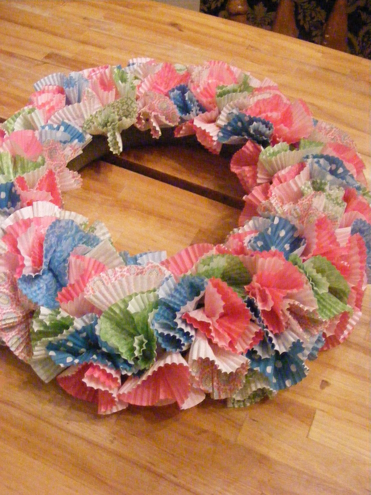 A Cheerful Wreath from Cupcake Liners The Complete Guide to Imperfect