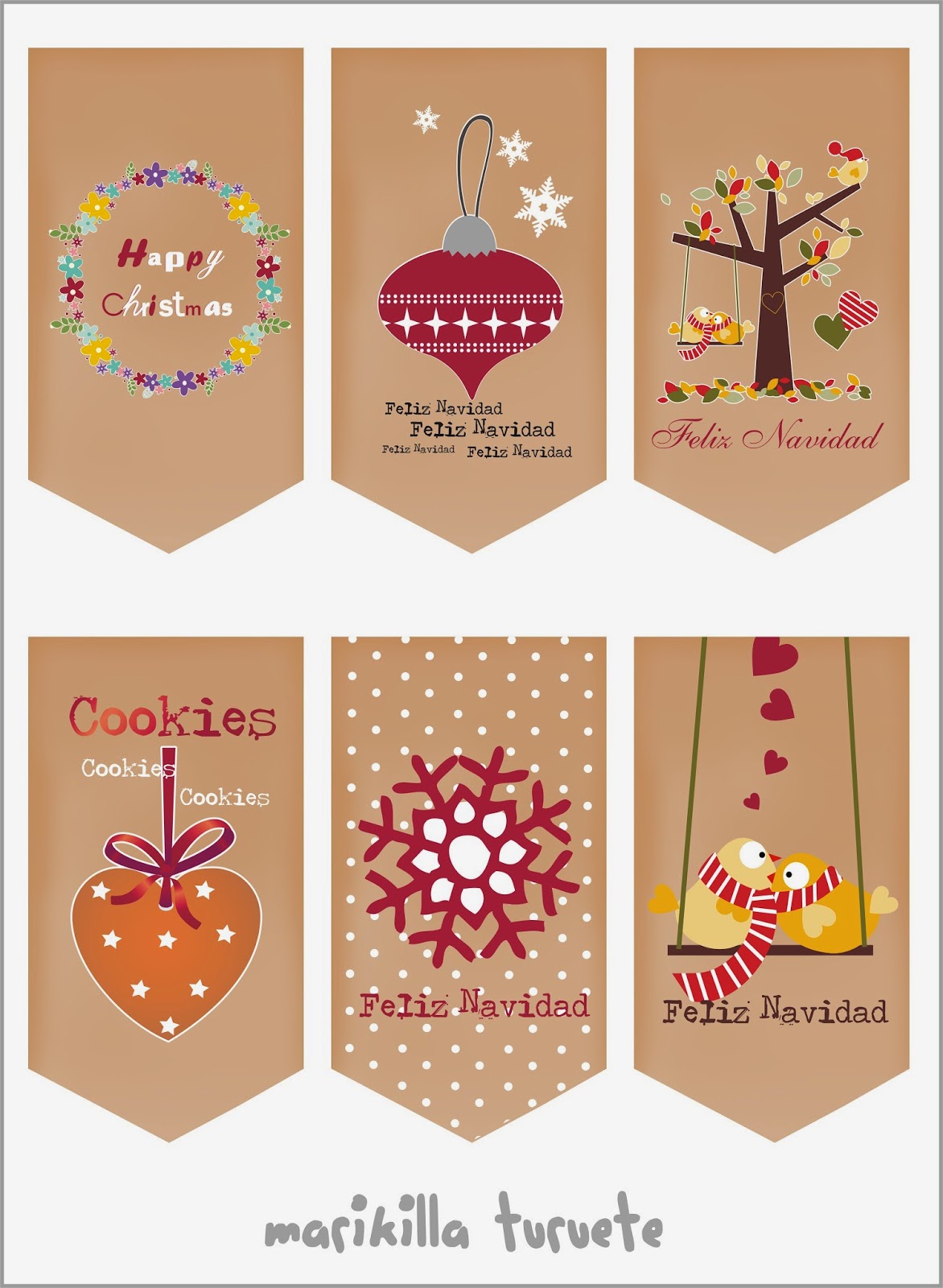 marikilla turuete: Etiquetas navideñas para DESCARGAR
