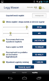 Kalkulator IKZE z Legg Mason - wypłaty