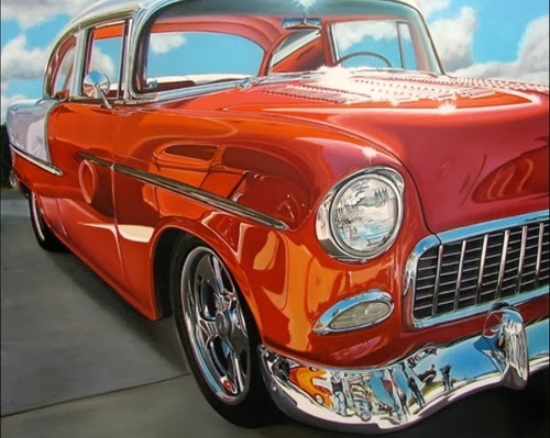 05-Chrysler-Cheryl-Kelley-Chrome-Muscle-Cars-Hyper-realistic-Paintings-www-designstack-co