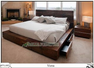 Tempat tidur laci minimalis viena Tempat tidur laci minimalis viena