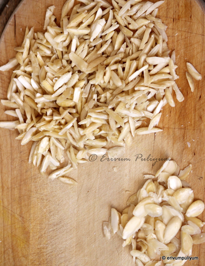 Erivum Puliyum Blanched Almonds,Sliced Almonds,Silvered Almonds,Almond