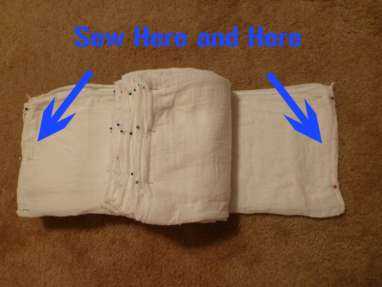 Clearwater Cottage How to Sew Baby Burp Cloths