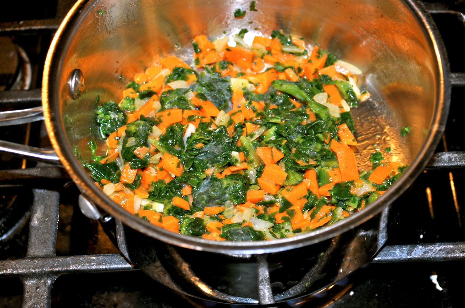 One Classy Dish Creamy Polenta with Carrots & Spinach
