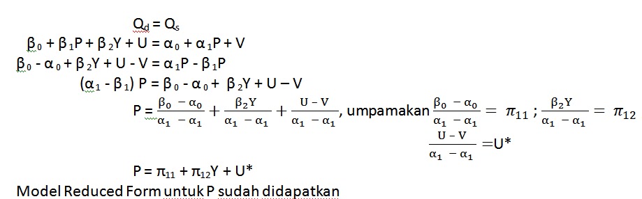 statistics centre group model simultan reduced form model
