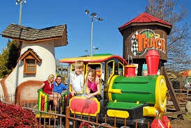 Train ride for kids at The Track.
