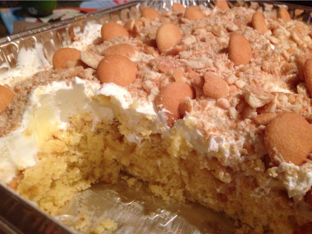 The Copycat Chronicles Banana Pudding Poke Cake