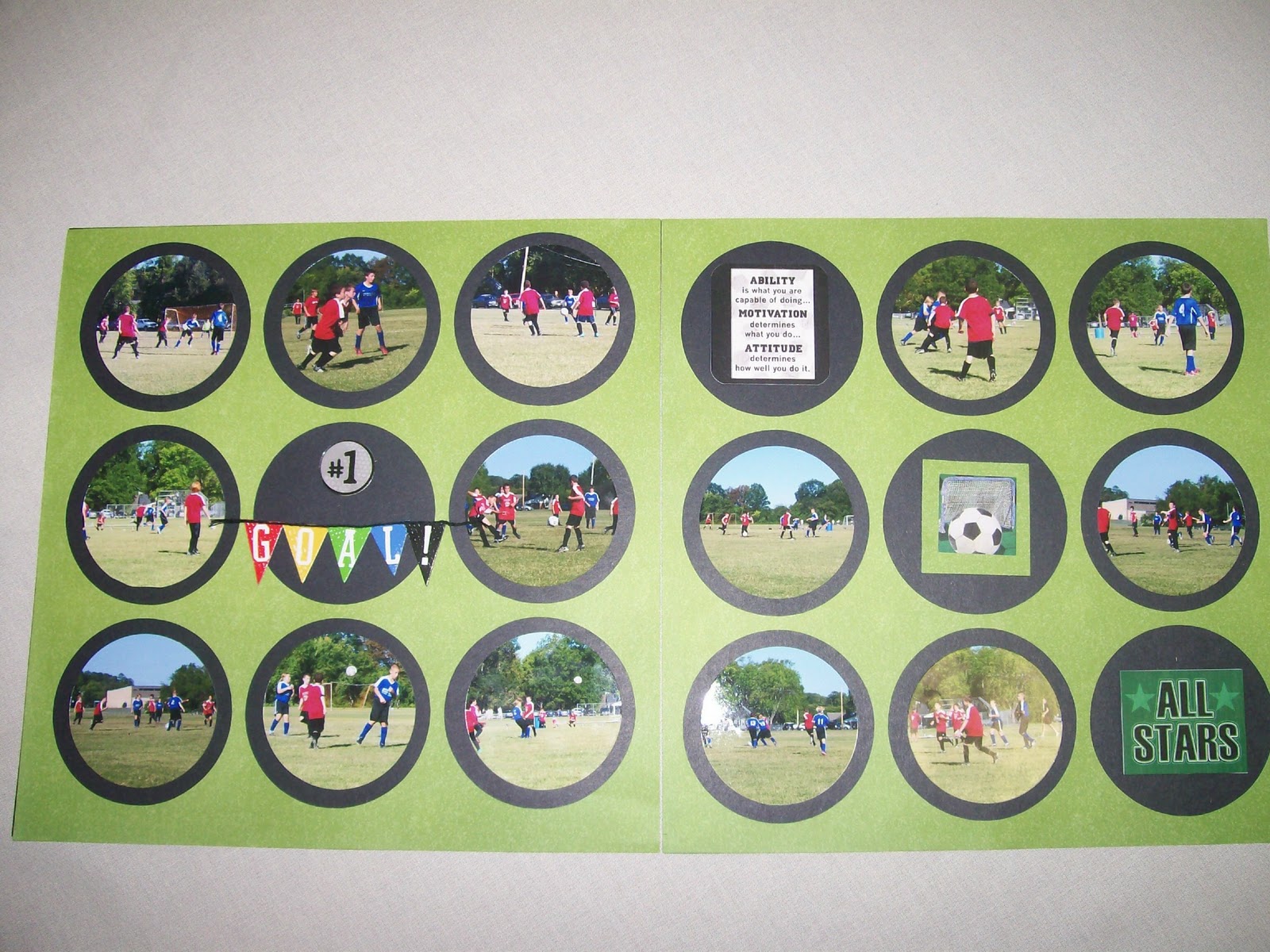 Circle Overlay Scrapbooking Layout P.S. I Love You Crafts