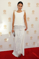 Jordana Brewster long white skirt