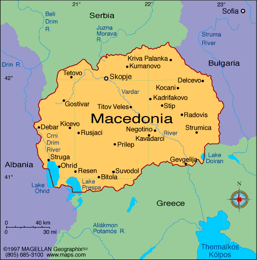 Macedonia Map Province Area Map of Greece Regional Political Province
