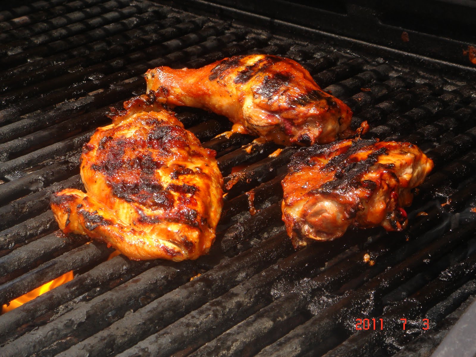 The Health Honey GRILLED CHICKEN WITH PEACH BBQ SAUCE