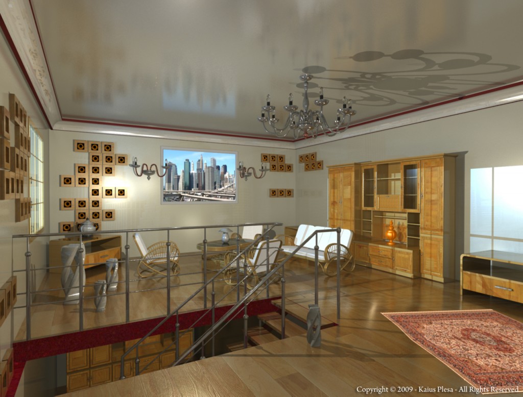 3D Living Room Design