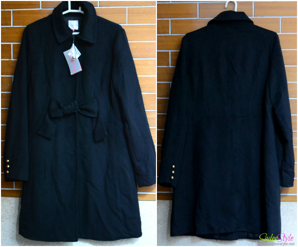 Fancy Bowknot Design Long Woolen Coat Fancy Bowknot Design Long Woolen Coat