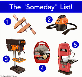 Essential Woodworking Tools for Beginners:  A wishlist! on Diane's Vintage Zest!