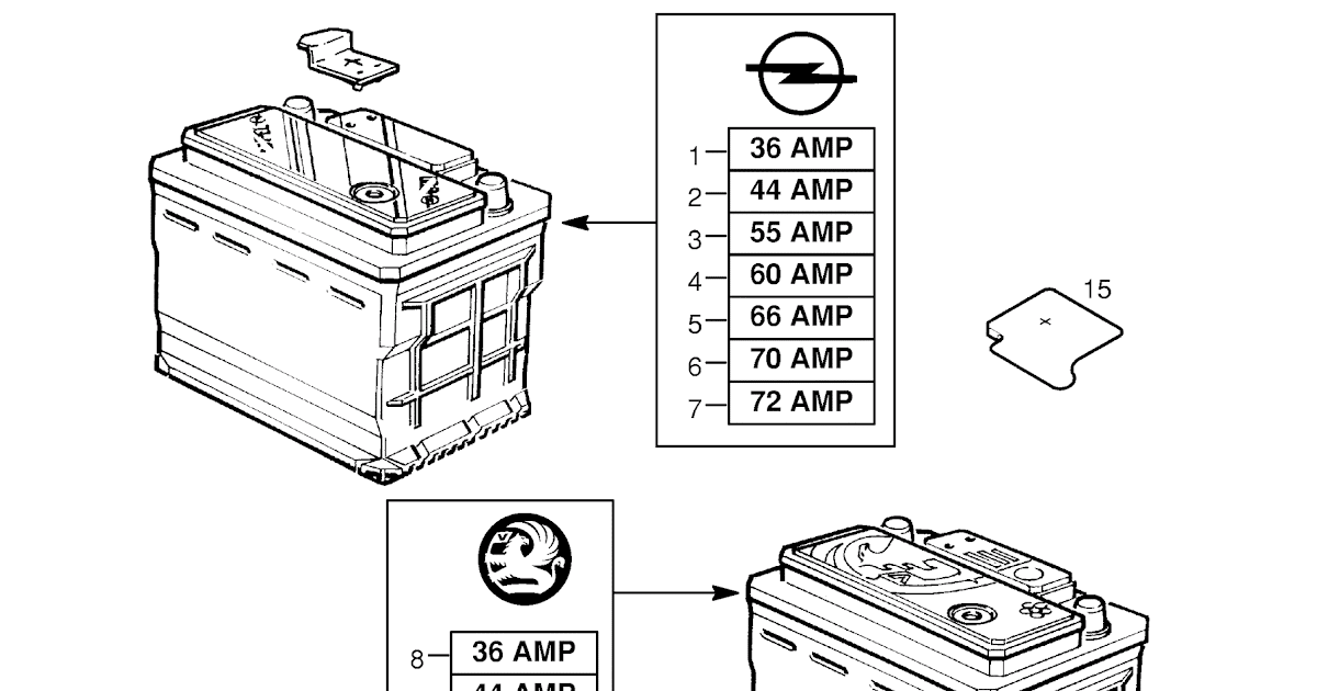Opel Astra H BATTERY