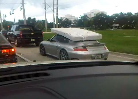 car with mattress