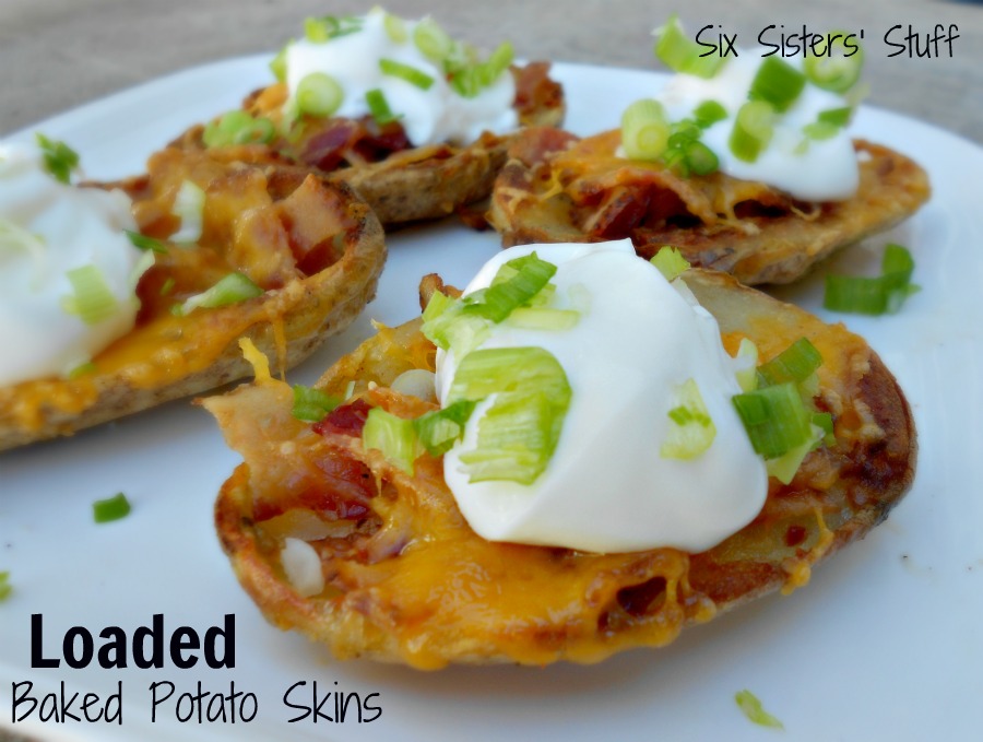 Loaded Baked Potato Skins Recipe Six Sisters' Stuff