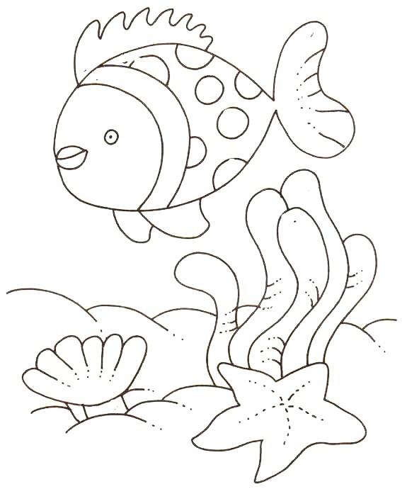 Desenhos Para Pintar Animais Do Fundo Do Mar Desenhos preto e branco