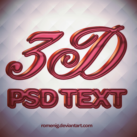 3D Text Psd File Free Download