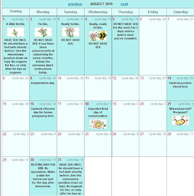  Conceivegirl Calendar on How To Conceive A Girl   Baby Naturally Calendar