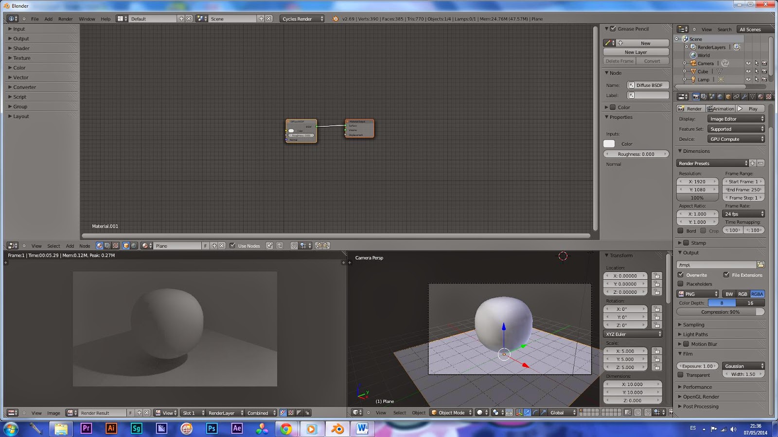 Blender for dummies Materiales por nodos y simulación física